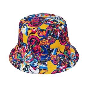 Multicolor Cartoon Print Lightweight Bucket Hat One Size